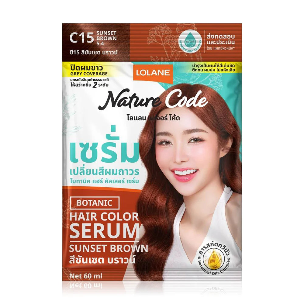 Lolane Nature Code Botanic Hair Color Serum 60ml #C15