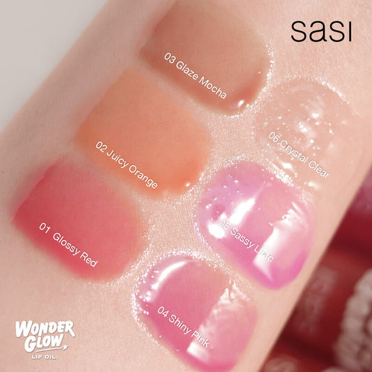 SASI Lip Oil - Wonder Glow in Shiny Pink - Beauty Buddy
