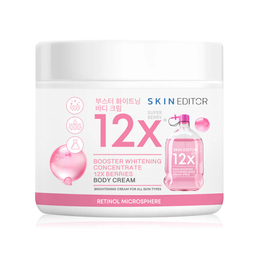 Skin Editor Booster Whitening Concentrate 12X Berries Body Cream 200ml