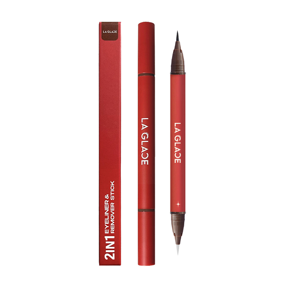 LA GLACE Eyeliner & Remover Stick - Brown, Waterproof & Long-Lasting