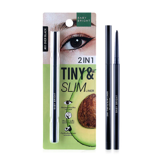 Baby Bright Eyeliner - 2 in 1 Tiny & Slim, Waterproof #01 Over Black - Beauty Buddy