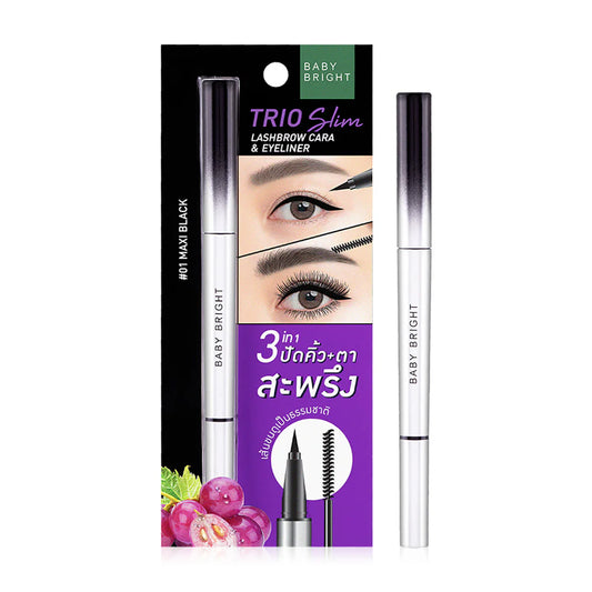 Baby Bright Mascara - 3-in-1 for Eyes, Brows & Eyeliner - Maxi Black - Beauty Buddy