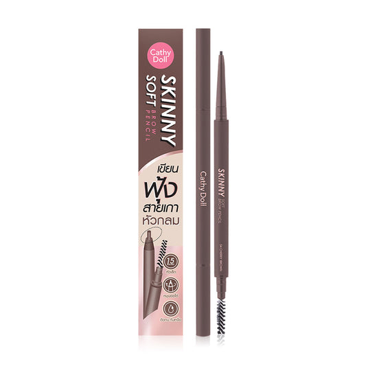 Cathy Doll Brow Pencil - 0.06g Cherry Brown, Waterproof & Long-Lasting - Beauty Buddy