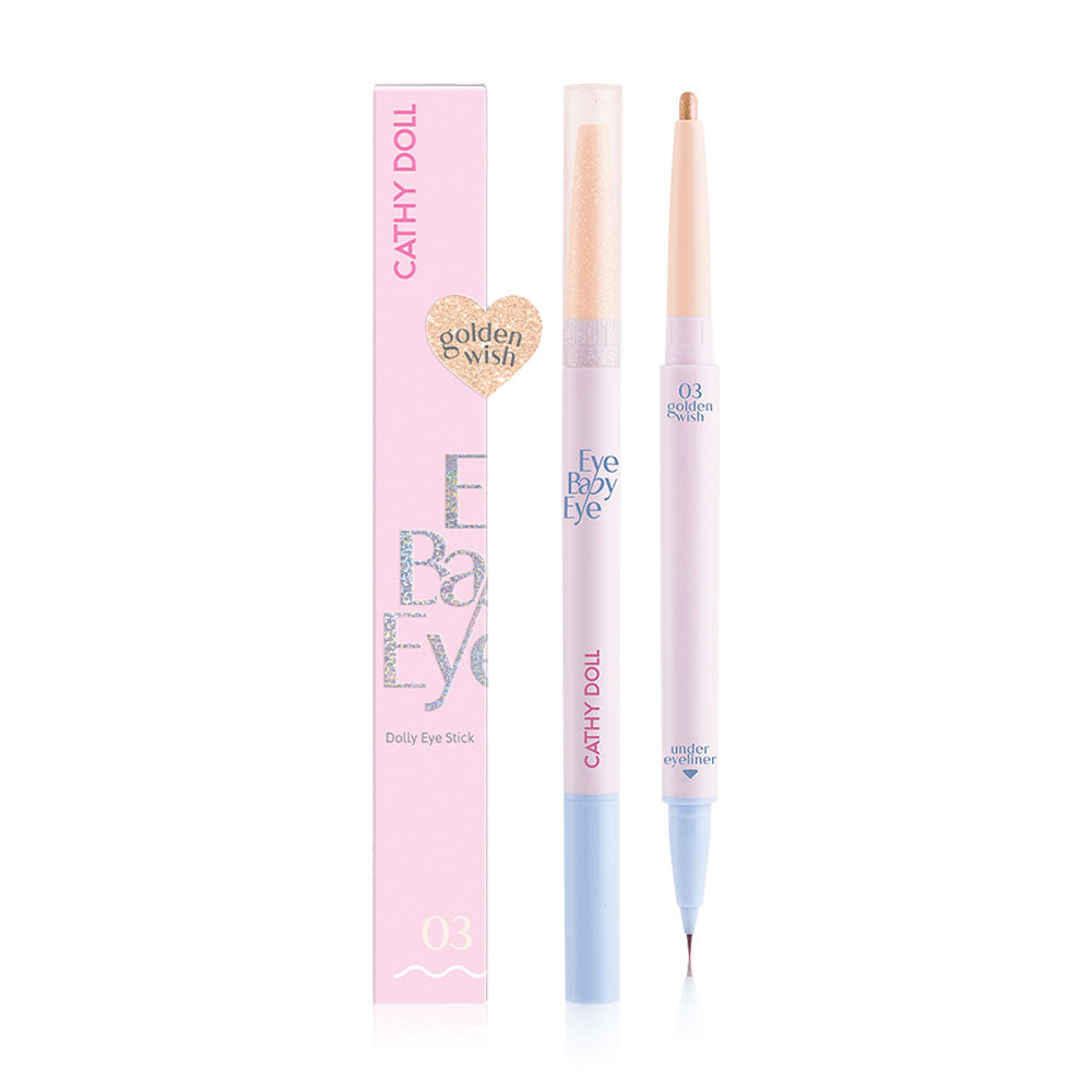 Cathy Doll Eye Pen - Golden Wish with Dual Tips - Beauty Buddy