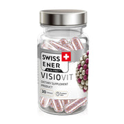 Swiss Ener By Dr.Frei Visiovit 30 Capsules Dietary supplement containing Lutein and Zeaxanthin combined with Vitamin A Blueberry Powder, Zinc and Vitamin E