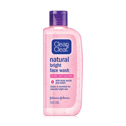 Clean & Clear Natural Bright Face Wash Facial Cleansing Gel 100ml