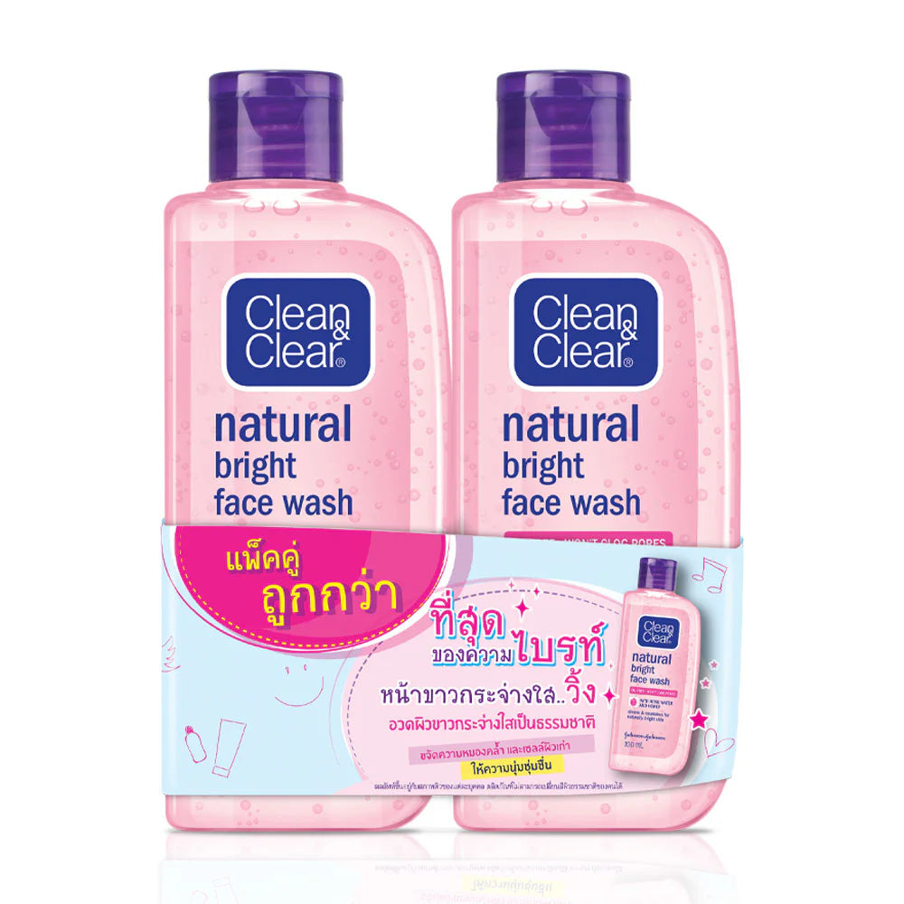 Clean & Clear Natural Bright Face Wash 100ml x 2pcs