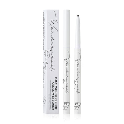 BOM Gel Eyeliner - Waterproof Midnight Black with Slim Brush - Beauty Buddy