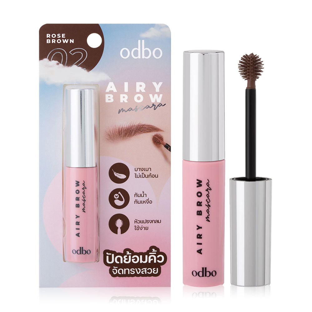 ODBO Eyebrow Mascara - Airy Formula in Rose Brown - Beauty Buddy