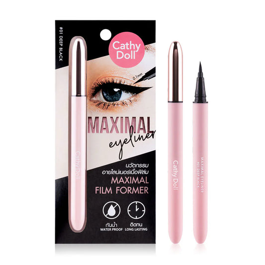 Cathy Doll Eyeliner - 0.7ml Deep Black Waterproof Formula - Beauty Buddy