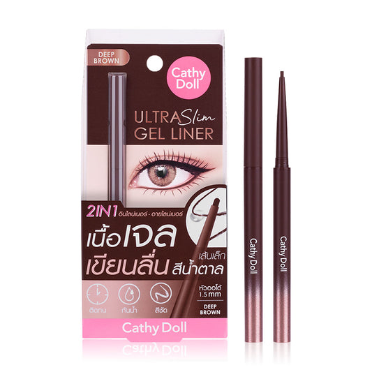 Cathy Doll Gel Eyeliner - Ultra Slim Deep Brown - Beauty Buddy