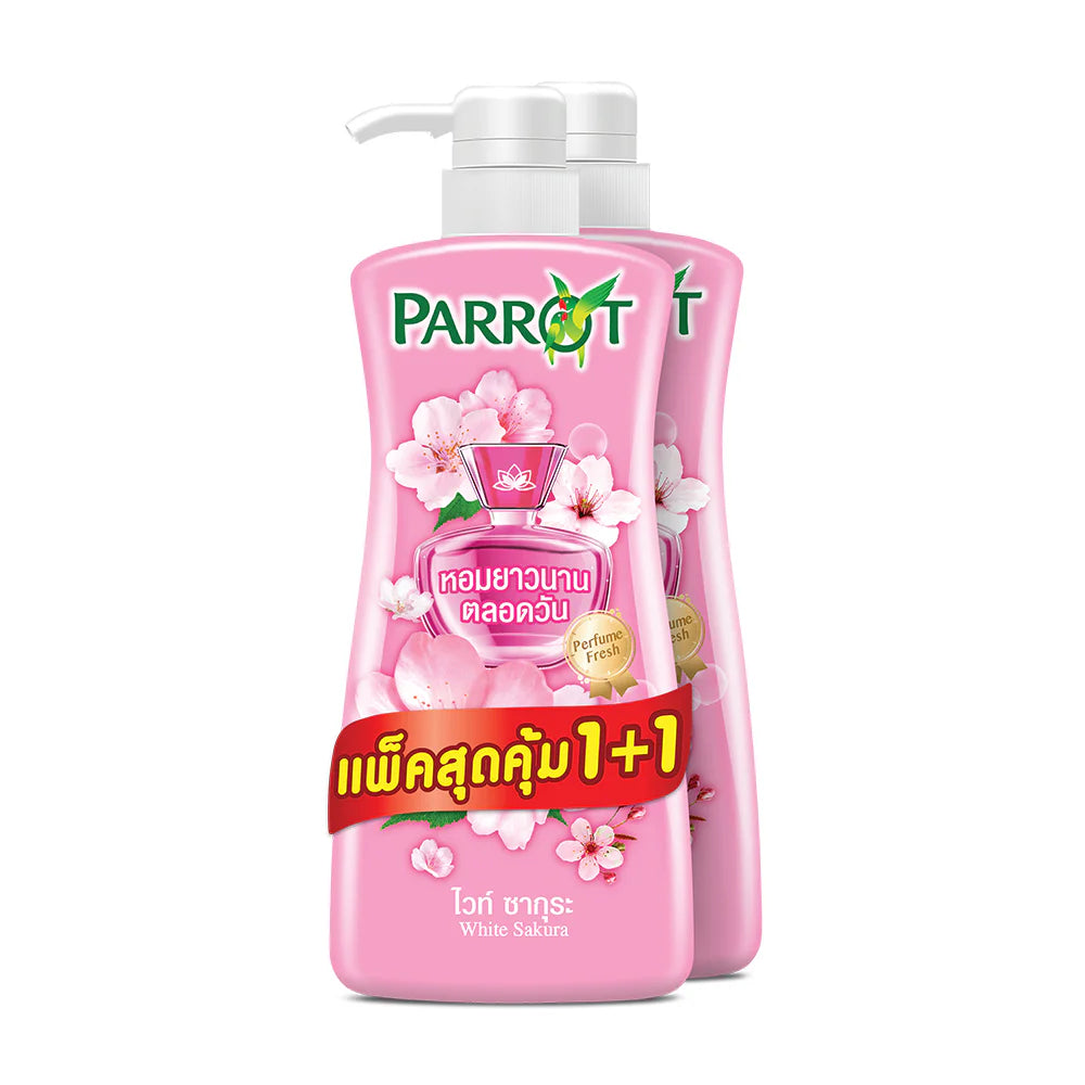 Parrot Botanical Shower Cream White Sakura 450ml x 2pcs