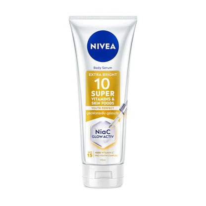 NIVEA Extra Bright 10 Super Vitamin & Skin Foods Body Serum 170ml