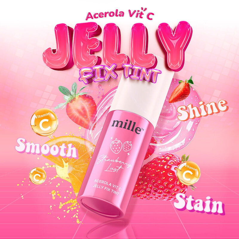 Mille Lip Tint - Acerola Vitamin C & Strawberry Lust Formula - Beauty Buddy