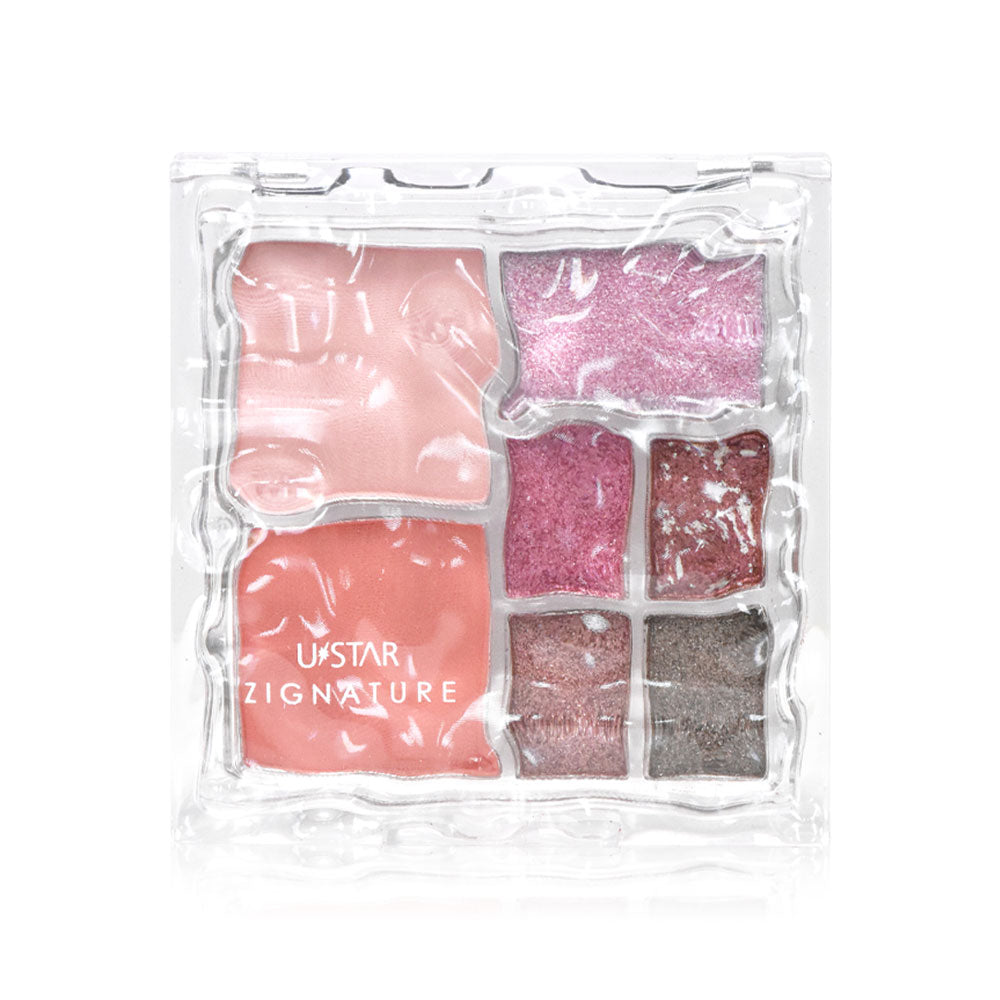 U-Star Makeup Palette - 7-Color Glitter & Shimmer Finish