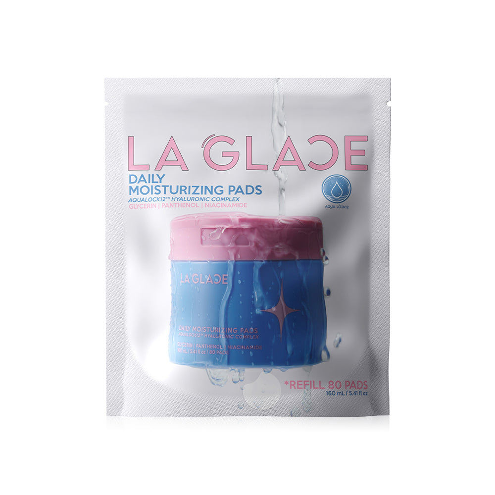 LA GLACE Daily Moisturizing Pads Aqualock12 Hyaluronic Complex Refill Size 160ml [80 Pads]