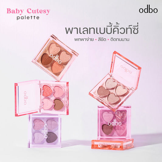 ODBO Eyeshadow Palette - Baby Strawberry 4 Shades - Beauty Buddy