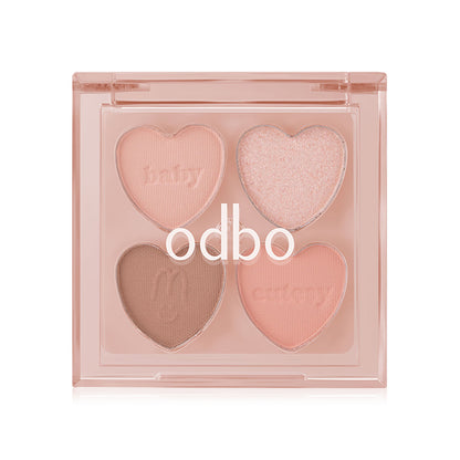 ODBO Eyeshadow Palette - Baby Peach 4 Shades - Beauty Buddy