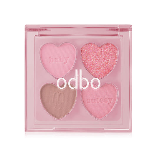 ODBO Eyeshadow Palette - Baby Strawberry 4 Shades - Beauty Buddy
