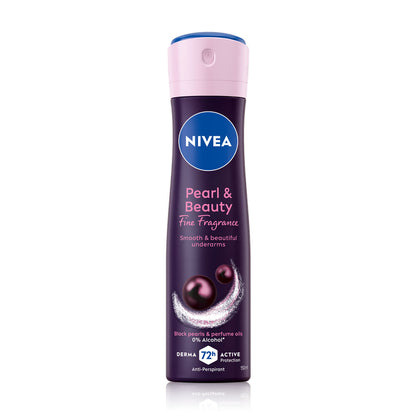 NIVEA Deodorant Spray - Pearl & Beauty Formula, 0% Alcohol - Beauty Buddy