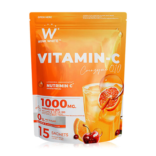WinkWhite Vitamin-C Coenzyme Q10 1000mg Dietary Supplement 12g x 15 Sachets