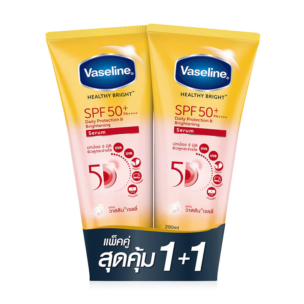 Vaseline Healthy Bright Daily Protection Brightening Serum SPF50+ PA+ 290ml x 2pcs #9389955550003