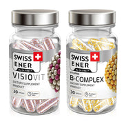 Swiss Ener By Dr.Frei SET 2 Vitamin B-complex 30 Capsules + Visiovit 30 Capsules