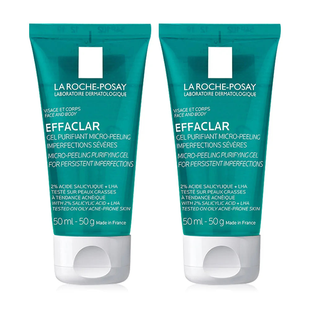 La Roche Posay Effaclar Micro-Peeling Purifying Gel 50ml x 2pcs