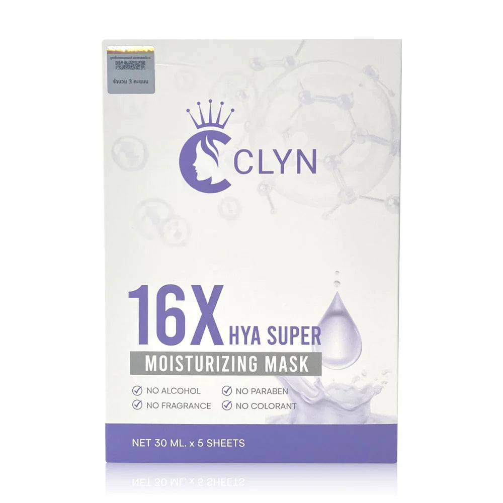 CLYN 16X Hya Super Moisturizing Mask 30ml x 5 Sheets