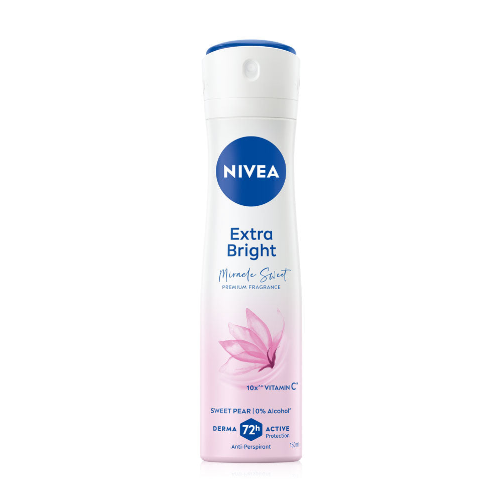 NIVEA Deodorant Spray - Extra Bright Sweet Pear Formula - Beauty Buddy
