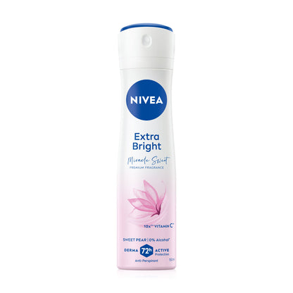NIVEA Deodorant Spray - Extra Bright Sweet Pear Formula - Beauty Buddy