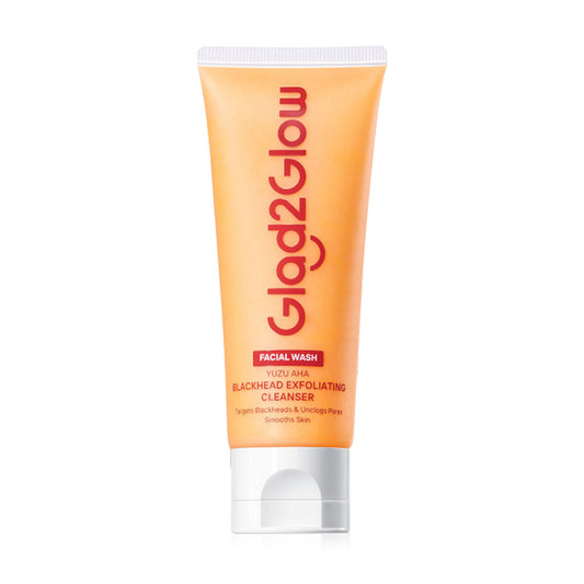 Glad2Glow Exfoliating Cleanser - Yuzu AHA for Blackhead Removal - Beauty Buddy