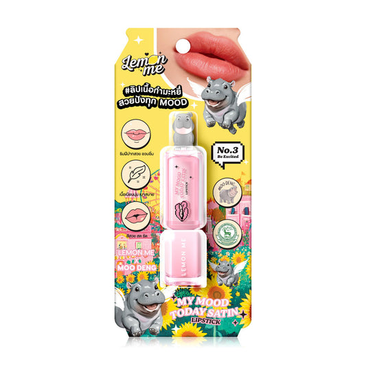 Lemon Me Satin Lipstick - #03 Be Excited Velvet Matte - Beauty Buddy