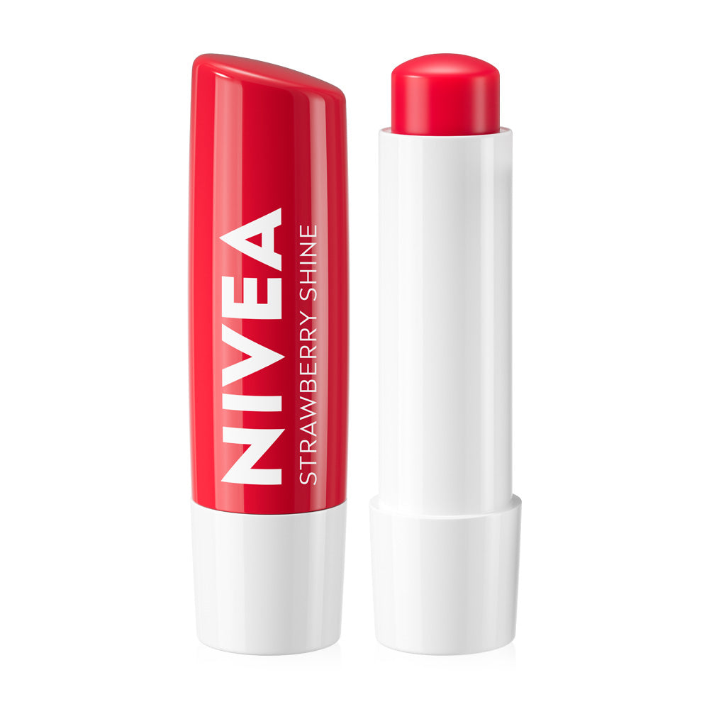 NIVEA Lip Balm - Strawberry Shine for Smooth, Healthy Lips