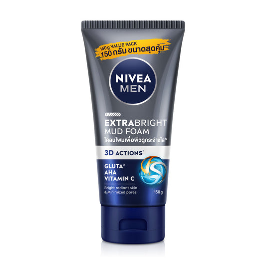 NIVEA Men's Facial Foam - Extra Bright Mud Formula - Beauty Buddy