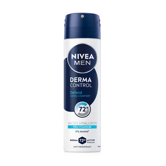 NIVEA Men Deodorant Spray - Derma Control with Micro-Hyaluronic Acid - Beauty Buddy