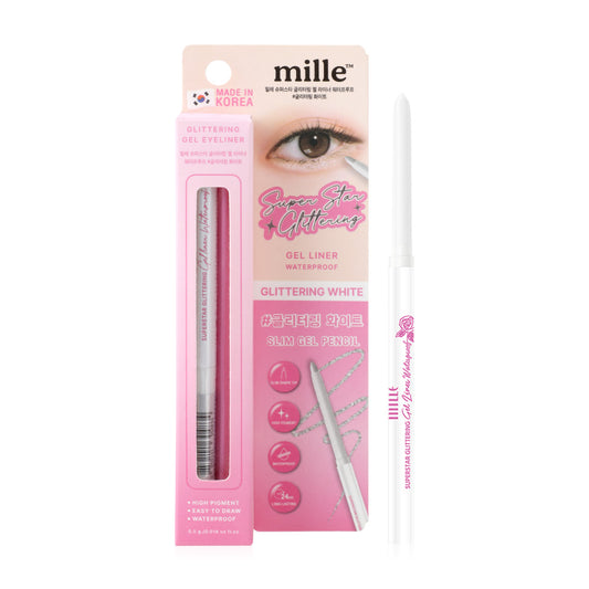 Mille Gel Liner - Waterproof Glittering White - Beauty Buddy
