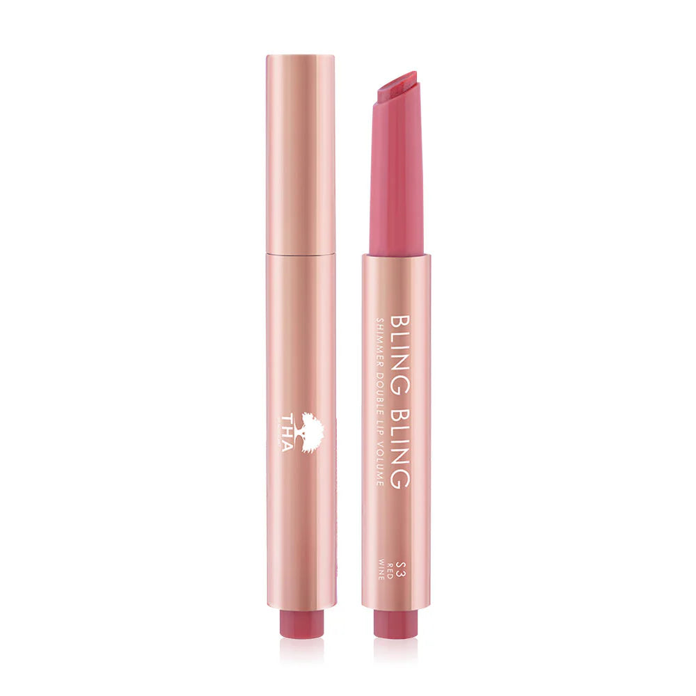 THA Bling Bling Shimmer Double Lip Volume 2g #S3 Red Wine