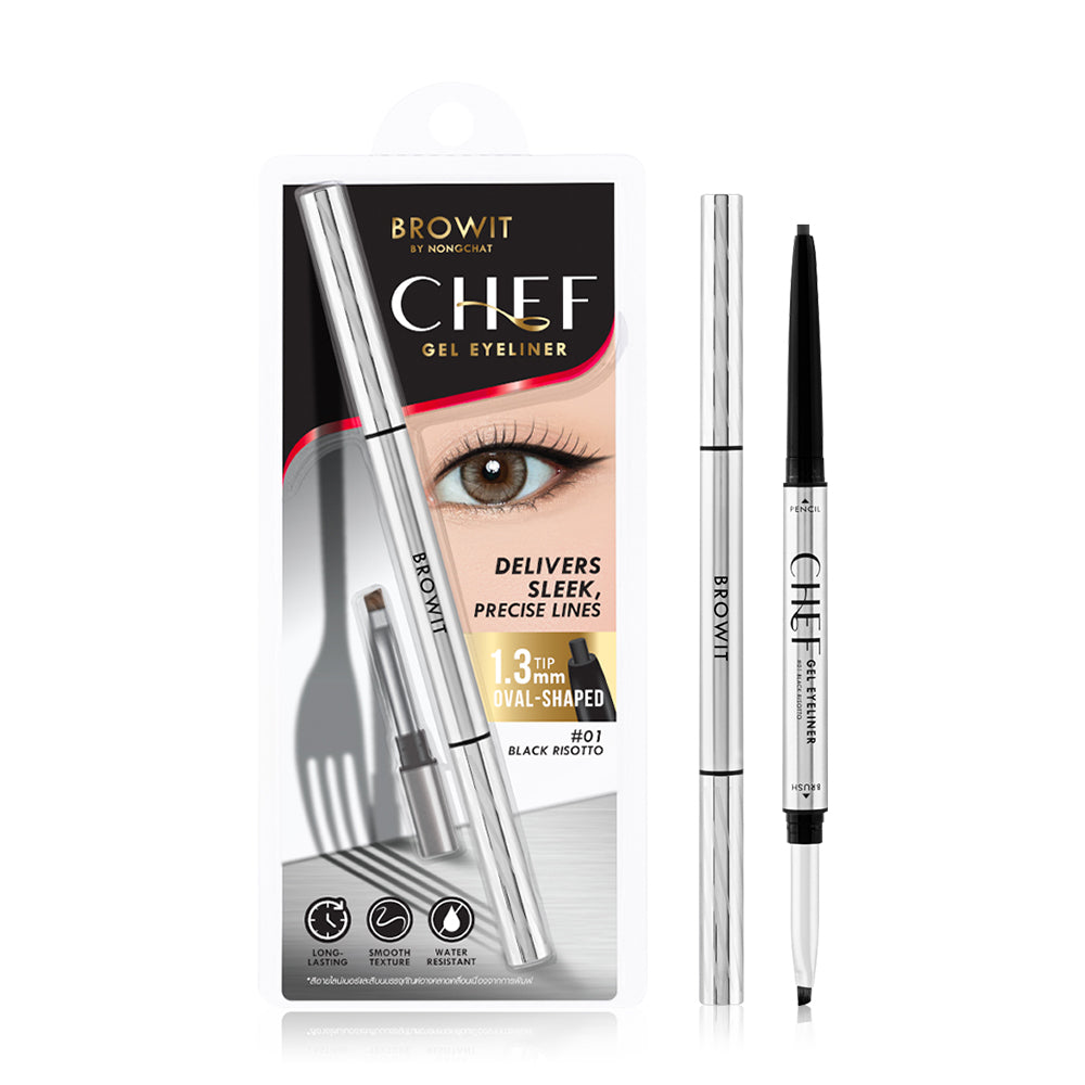 Browit Gel Eyeliner - #01 Black Risotto, Waterproof & Long-Lasting