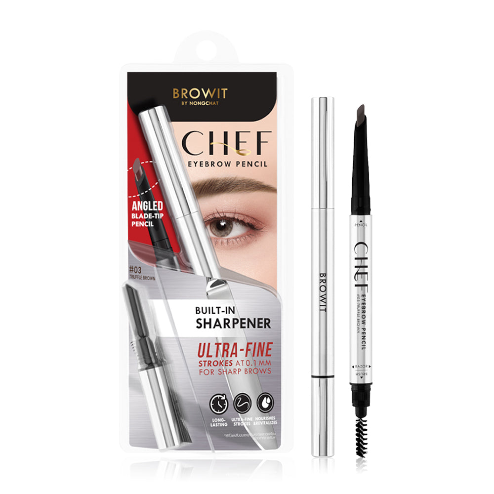Browit Eyebrow Pencil - Truffle Brown, Waterproof & Long-Lasting