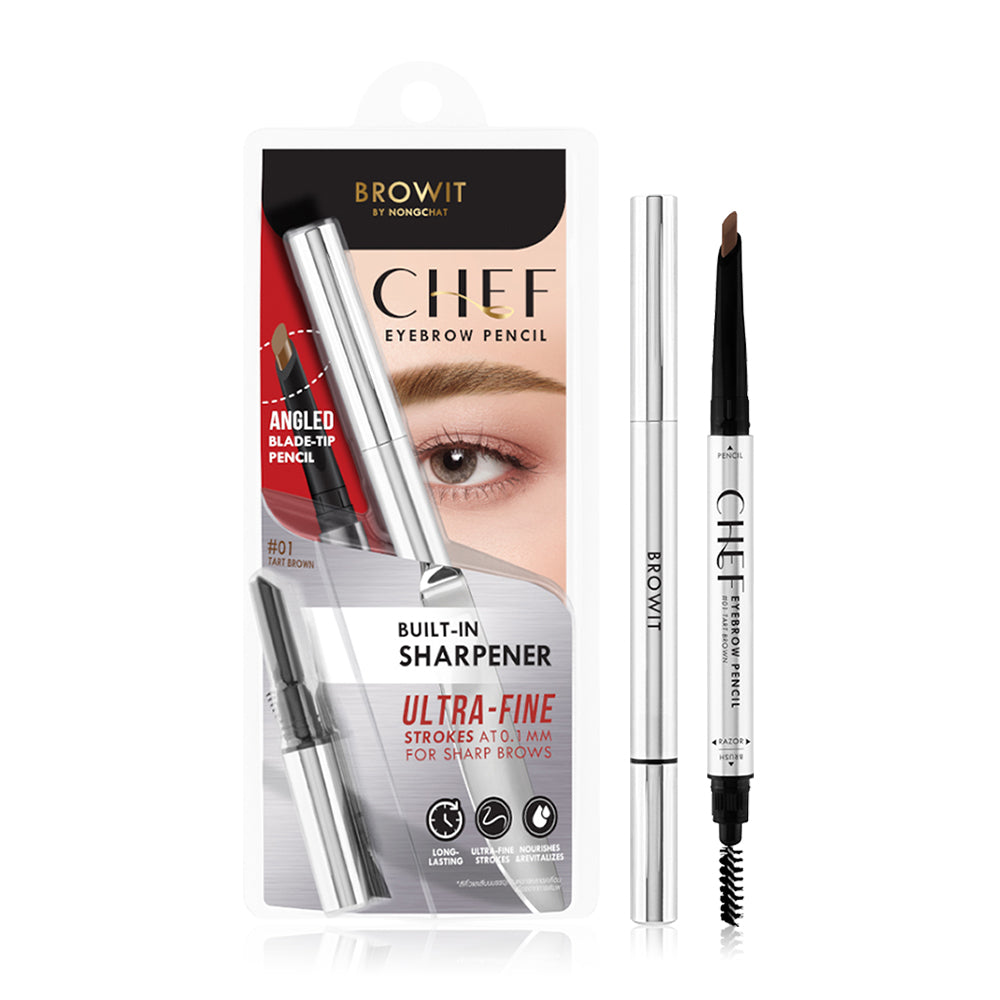 Browit Eyebrow Pencil - Tart Brown, Waterproof & Long-Lasting
