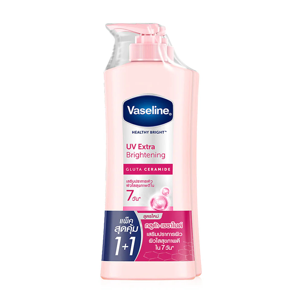 Vaseline Healthy Bright UV Extra Brightening Gluta Glow Lotion 300ml x 2pcs