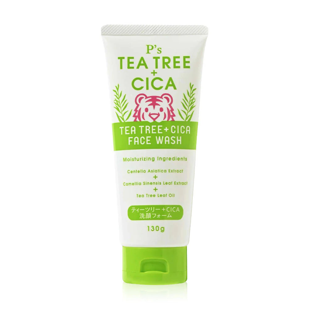 Kumano P's Tea Tree + Cica Face Wash 130g