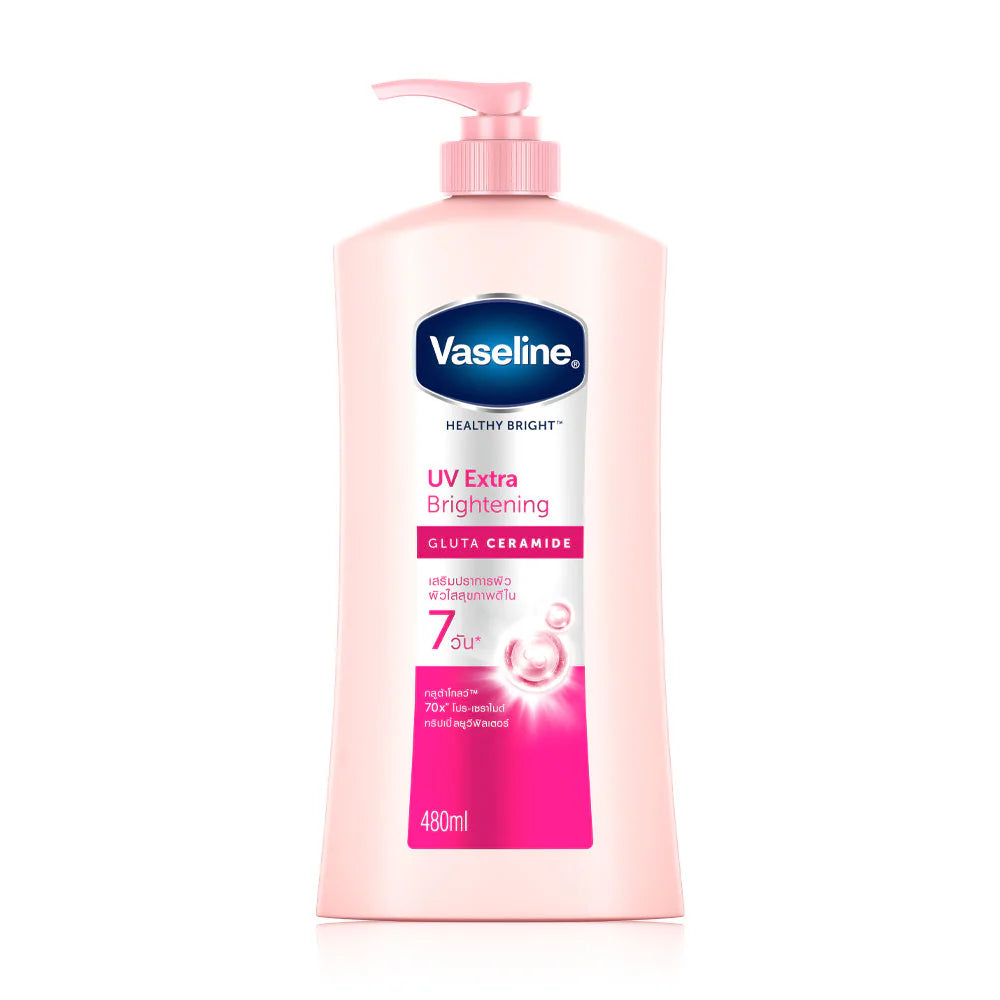 Vaseline Healthy Bright Lotion UV Extra Brightening Gluta Ceramide Body Lotion 480ml