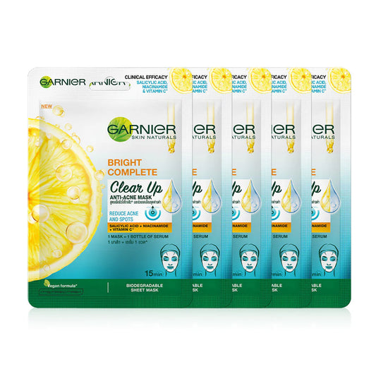 Garnier Skin Naturals Bright Complete Clear Up Anti-Acne Mask 23g x 5pcs