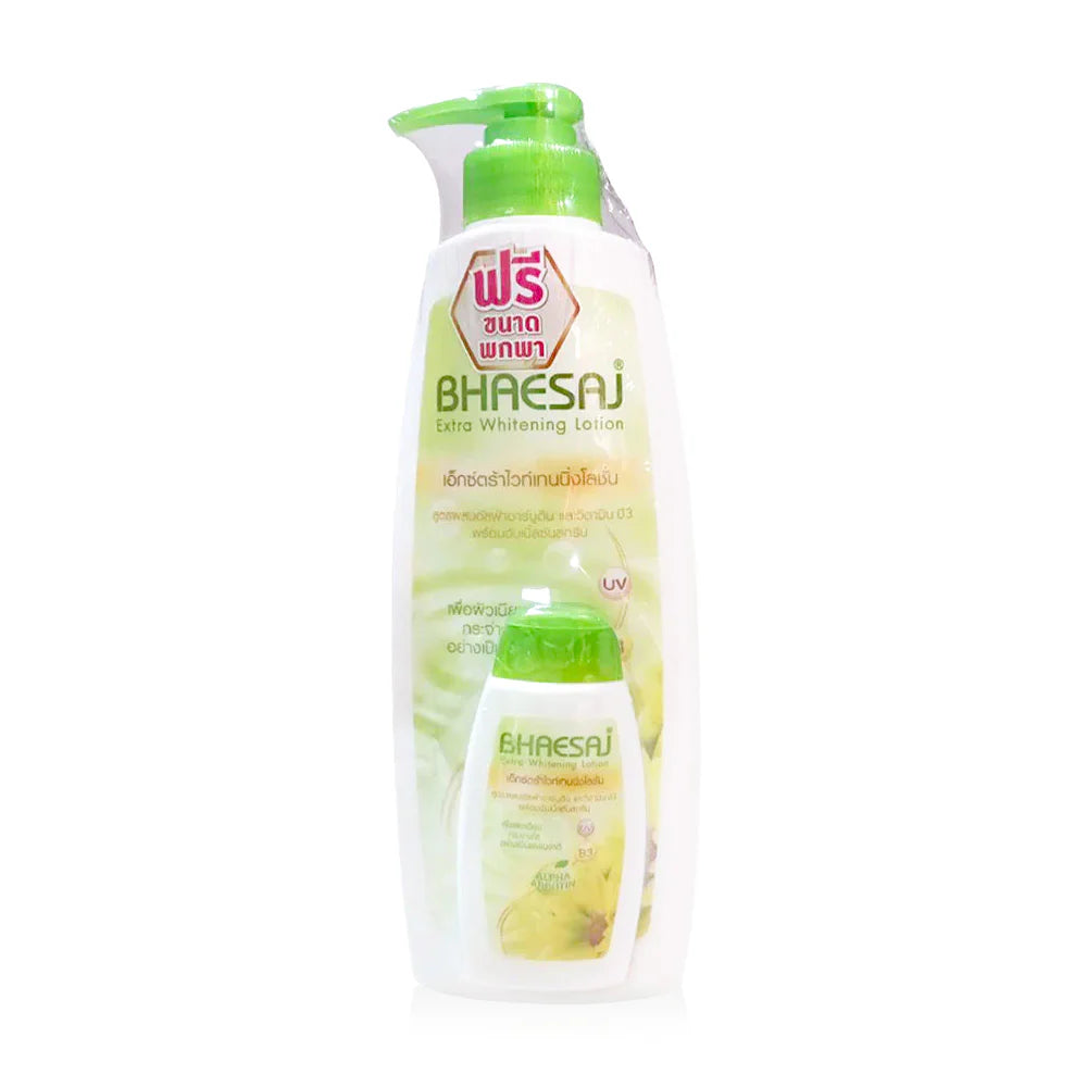 BHAESAJ Extra Whitening Lotion Alpha Arbutin 400ml Travel Size 45ml