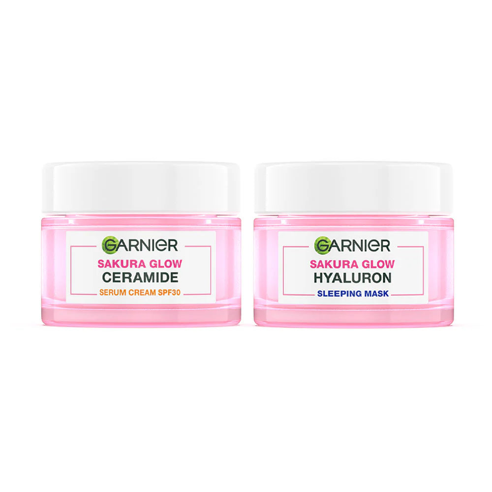 Garnier Sakura White Day Cream SPF30 PA+++ 50ml + Night Cream 50ml Set
