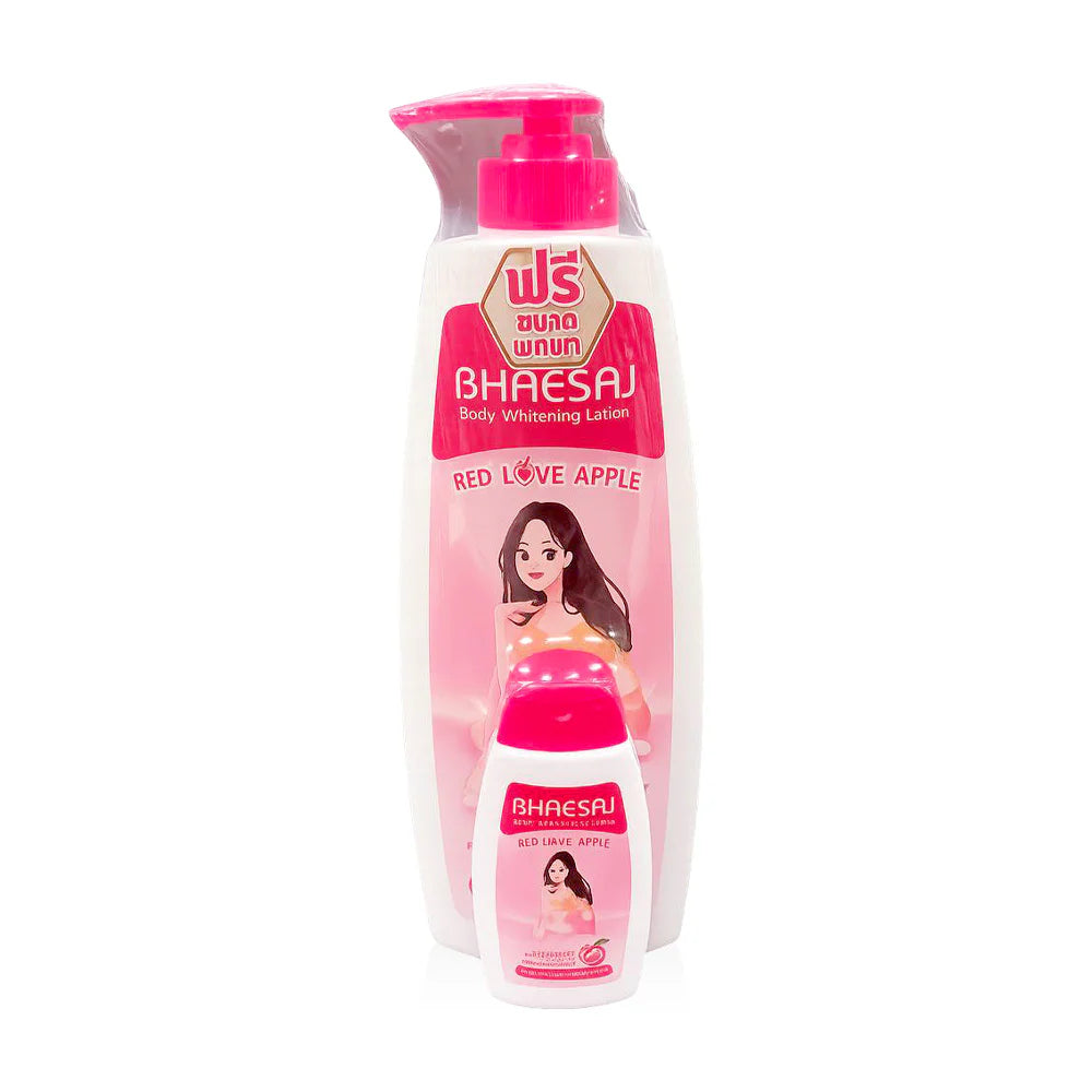 BHAESAJ Body Whitening Lotion Red Love Apple 400ml + Travel Size 45ml