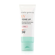 Cute Press Tone Up Zero Oil & Acne Physical Sunscreen SPF50+ PA+ 30ml #Pink