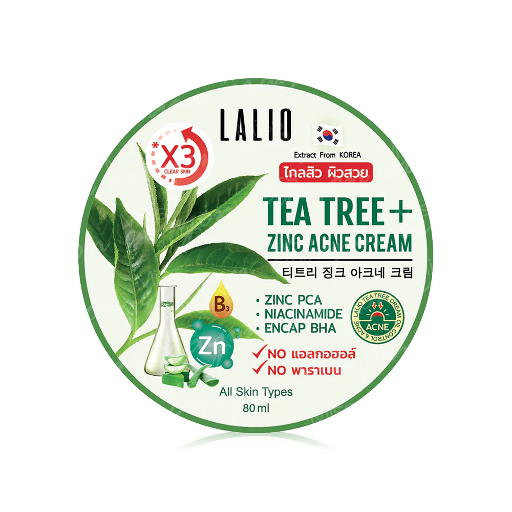 Lalio Tea Tree + Zinc Acne Cream 80ml